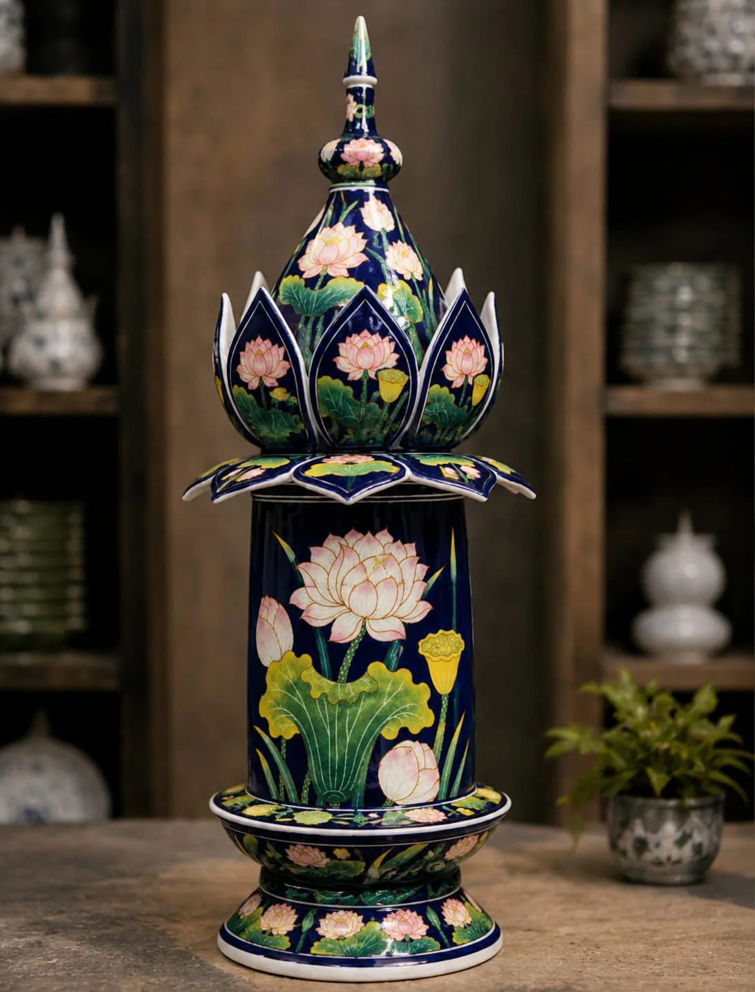 Most selling handmade blue pottery piece 27