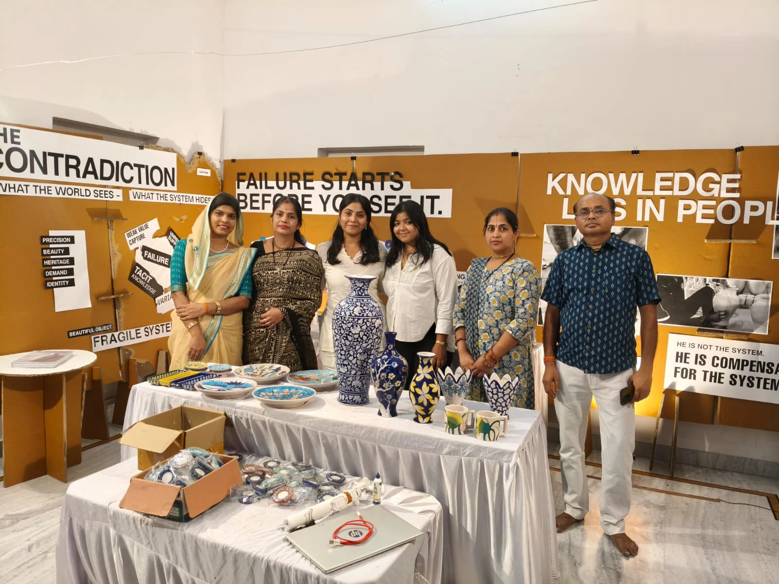 Sagar Blue Art Pottery at an exhibition — photograph 3