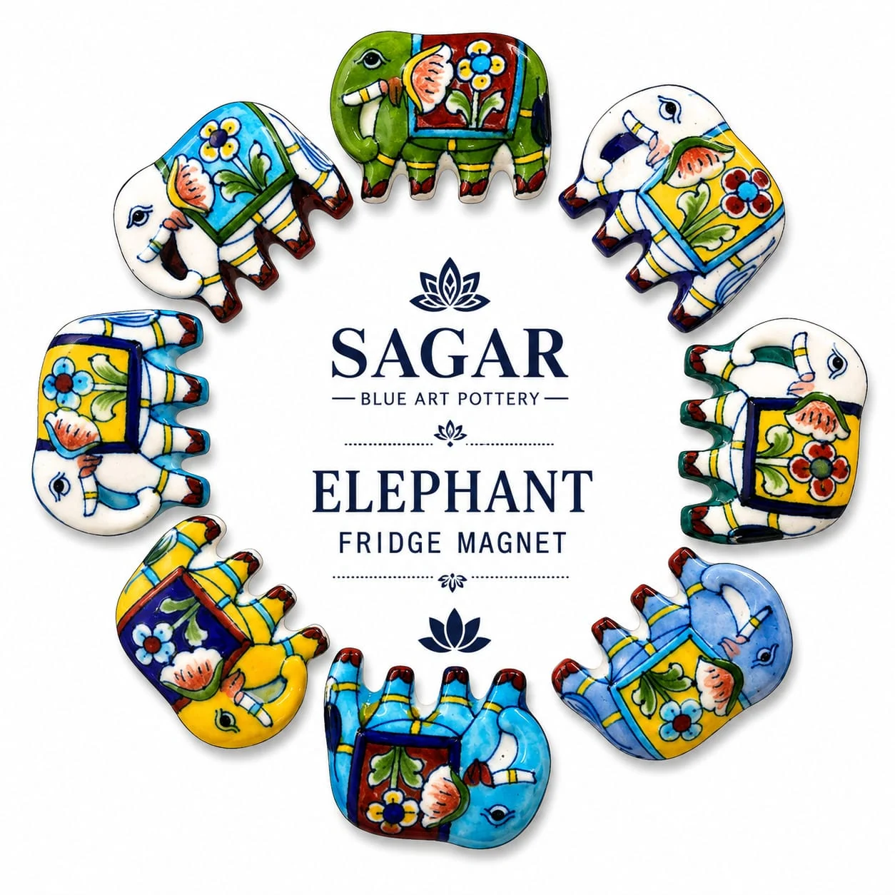 Fridges & Magnets — handmade Jaipur blue pottery