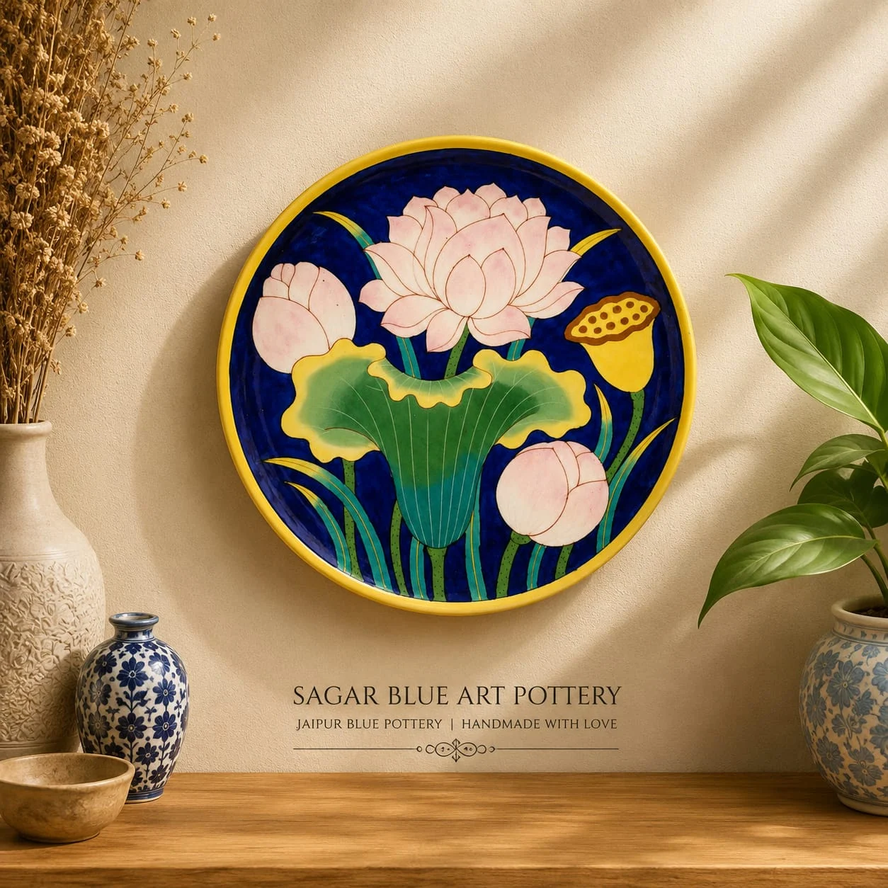 Home Decor — handmade Jaipur blue pottery