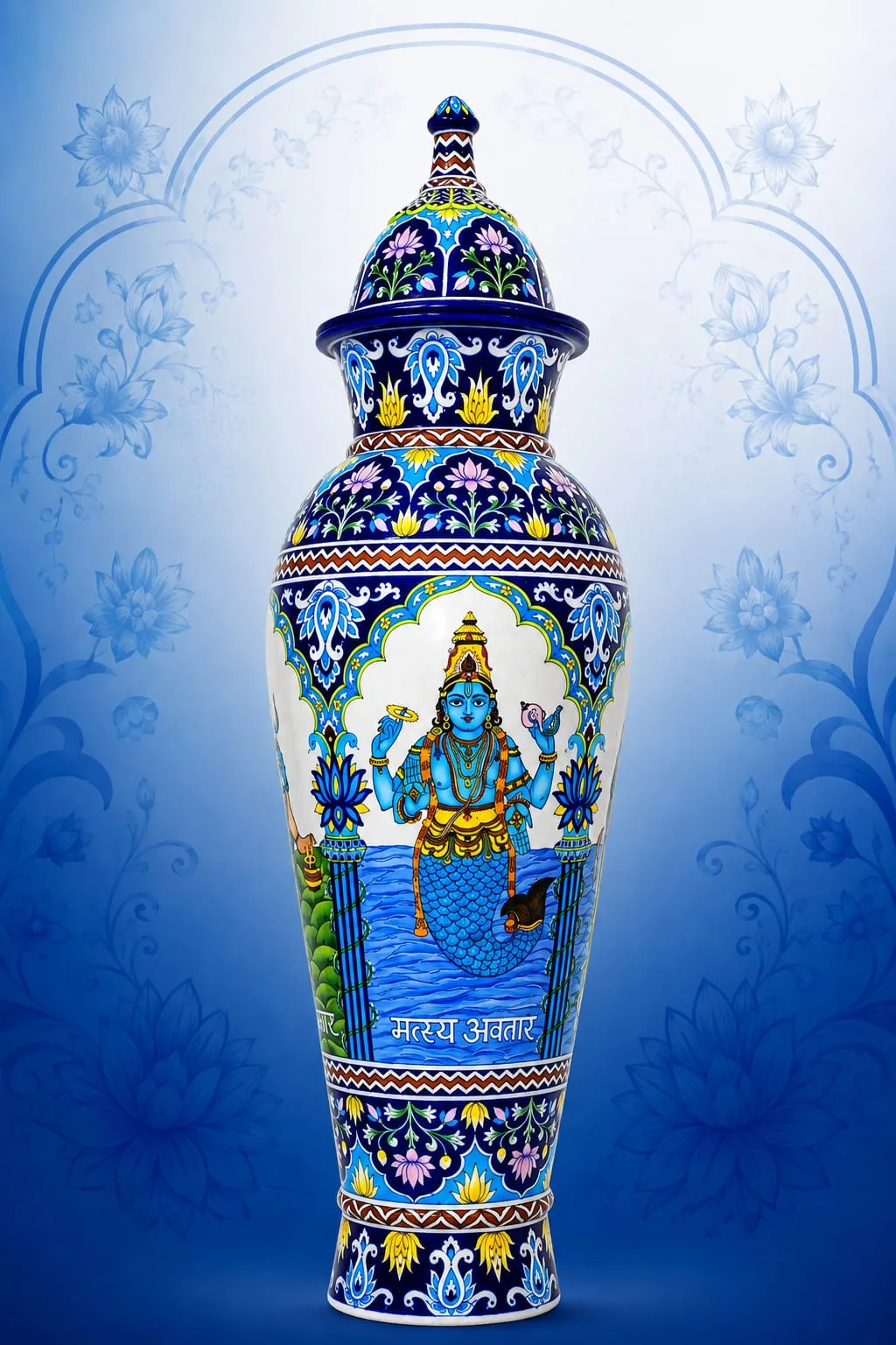 Most selling handmade blue pottery piece 3
