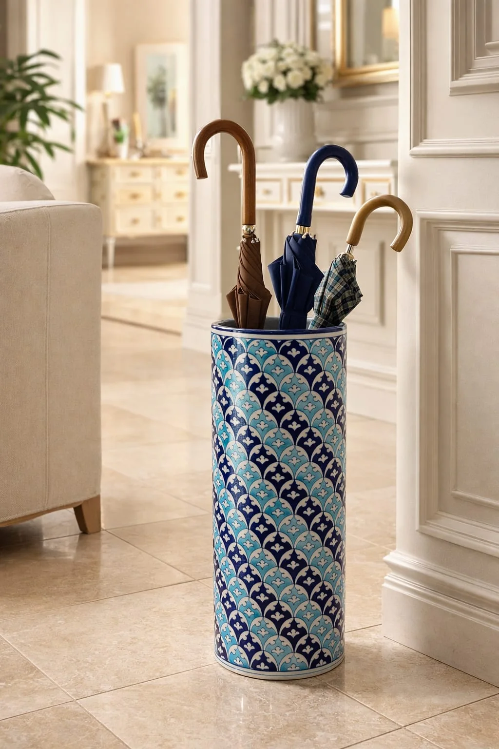Most selling handmade blue pottery piece 15
