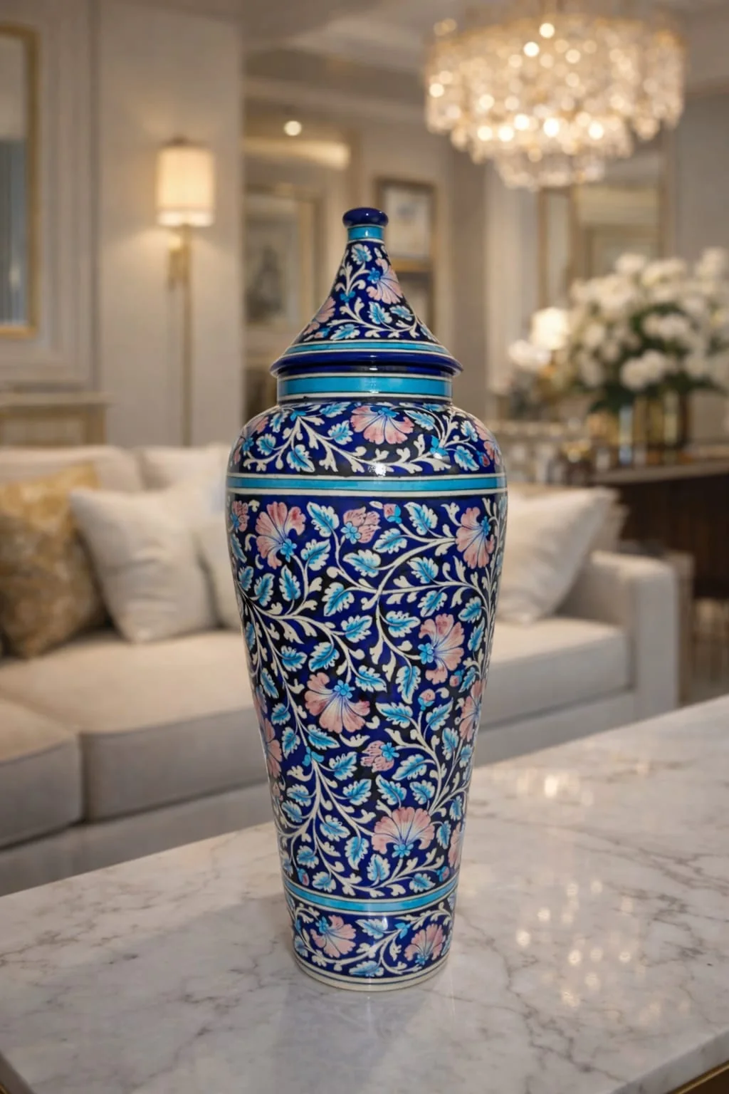 Most selling handmade blue pottery piece 20