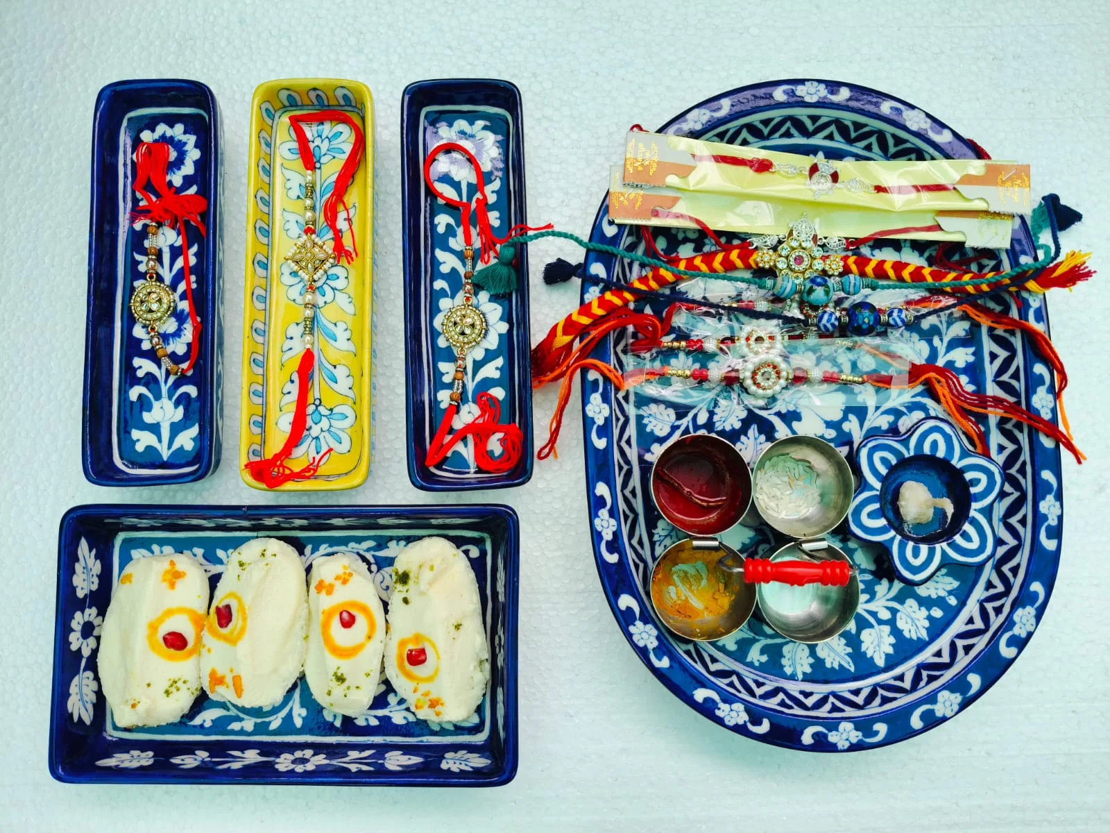 Most selling handmade blue pottery piece 30