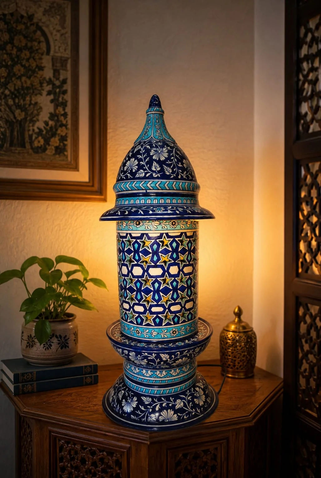 Most selling handmade blue pottery piece 7