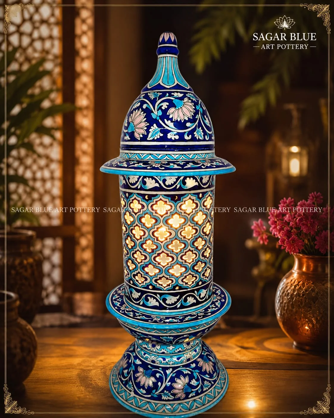 Most selling handmade blue pottery piece 26