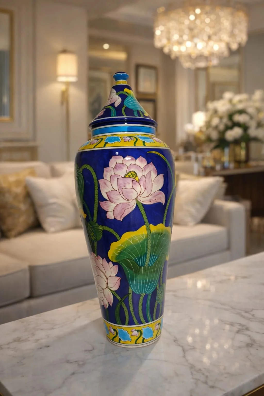 Most selling handmade blue pottery piece 19